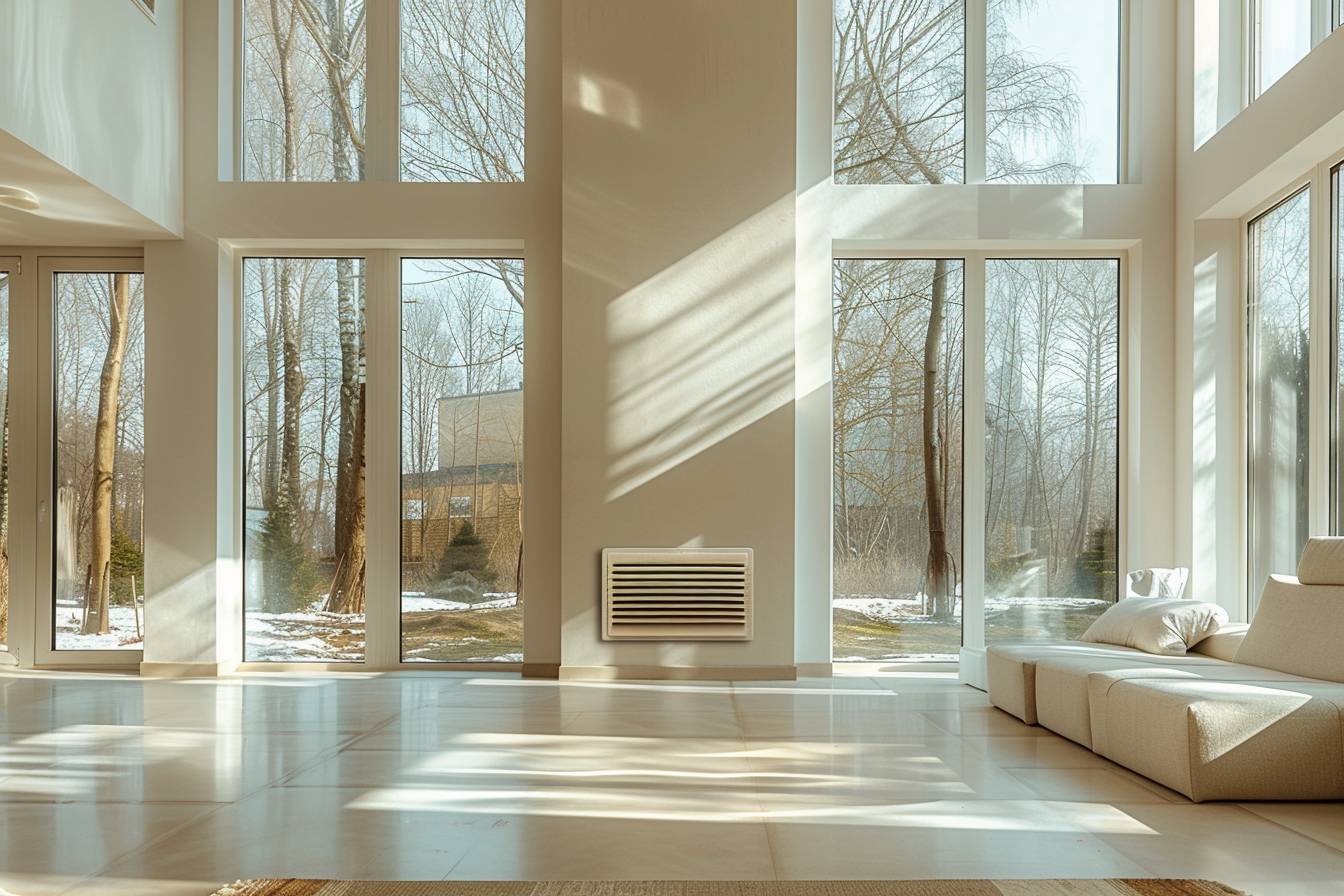 Maison moderne sans ventilation pour bien-être optimal  
Habitation récente sans système de circulation d'air